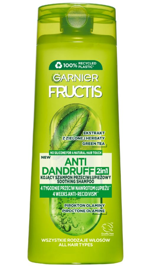 Garnier Fructis Antidandruff 2v1 šampón na vlasy s extraktom zo zeleného čaju 400ml Garnier Fructis Antidandruff 2v1 šampón na vlasy s extraktom zo zeleného čaju 400ml – Obrázok 1