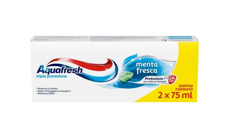 Aquafresh Triple Fresh&Minty zubná pasta 2x75ml Aquafresh Triple Fresh&Minty zubná pasta 2x75ml – Obrázok 1