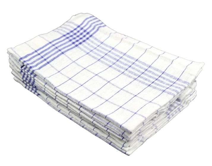 Kuchynské utierky bavlnené – 10 ks, 60 g, 50 × 70 cm – modré Kuchynské utierky bavlnené – 10 ks, 60 g, 50 × 70 cm – modré – Obrázok 1