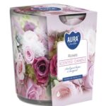 Aura Bispol Roses vonná sviečka 100g