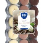 Aura Bispol Vanilla vonné čajové sviečky 30ks
