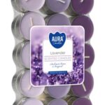 Aura Bispol Lavender vonné čajové sviečky 30ks