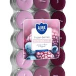 Aura Bispol Frozen Berries vonné čajové sviečky 30ks