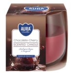 Aura Bispol Chocolate&Cherry vonná sviečka 130g