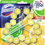 Domestos Power 5 Lime tuhý WC blok 3x55g