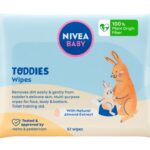 Nivea Baby Todies detské vlhčené utierky 57ks