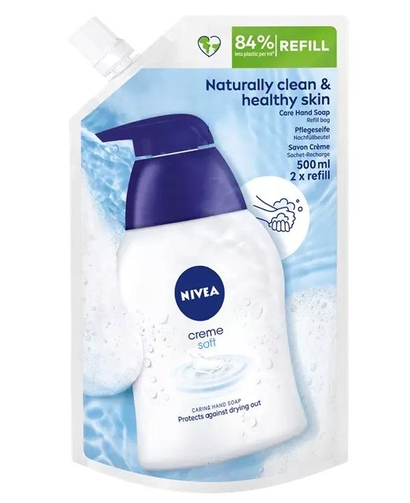 Nivea Creme Soft náhradná náplň do tekutého mydla 500ml Nivea Creme Soft náhradná náplň do tekutého mydla 500ml – Obrázok 1