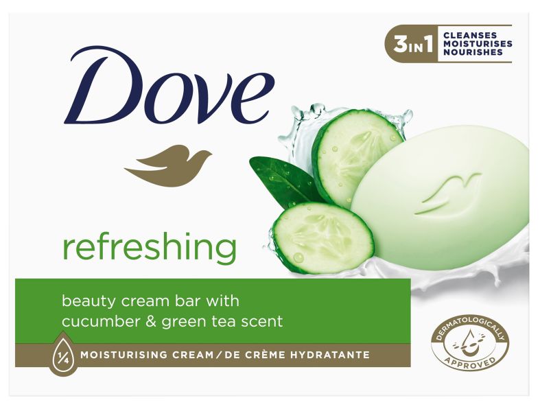 Dove Refreshing (Cucumber) tuhé mydlo 90g Dove Refreshing (Cucumber) tuhé mydlo 90g – Obrázok 1