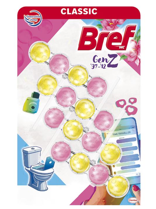 Bref Power Aktiv WC blok Gen Z 4x50g Bref Power Aktiv WC blok Gen Z 4x50g – Obrázok 1