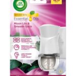 Air Wick Smooth Satin Moon Lily komplet elektrický strojček + náhradná náplň 19ml