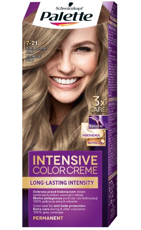 Palette Intensive Color Creme farba na vlasy 50ml 7-21 Stredná blond Palette Intensive Color Creme farba na vlasy 50ml 7-21 Stredná blond – Obrázok 1
