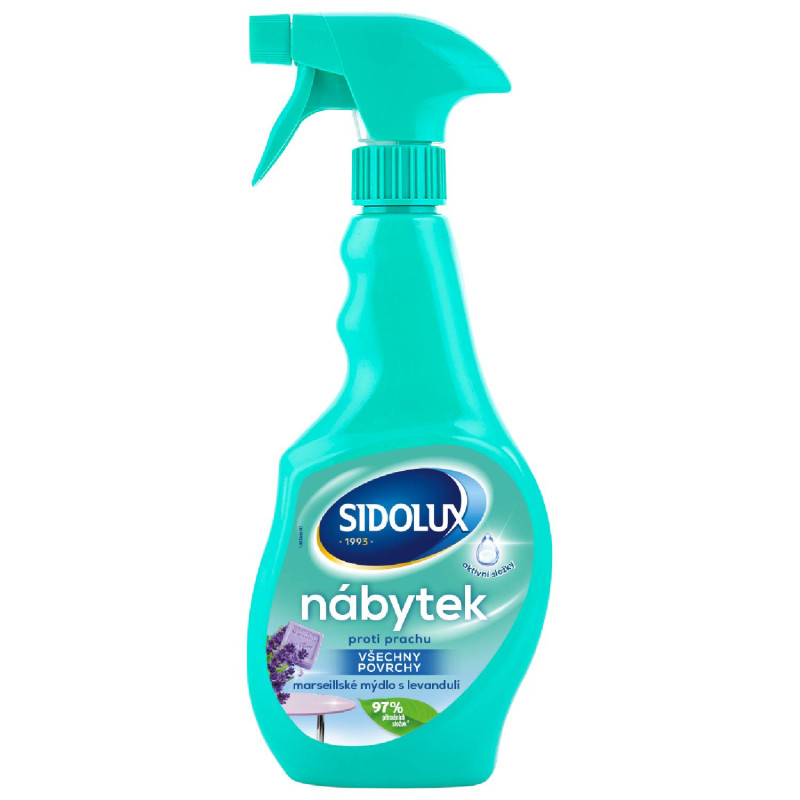 SIDOLUX na nábytok – rozprašovač Marseillské mydlo s levanduľou 400ml SIDOLUX na nábytok – rozprašovač Marseillské mydlo s levanduľou 400ml – Obrázok 1