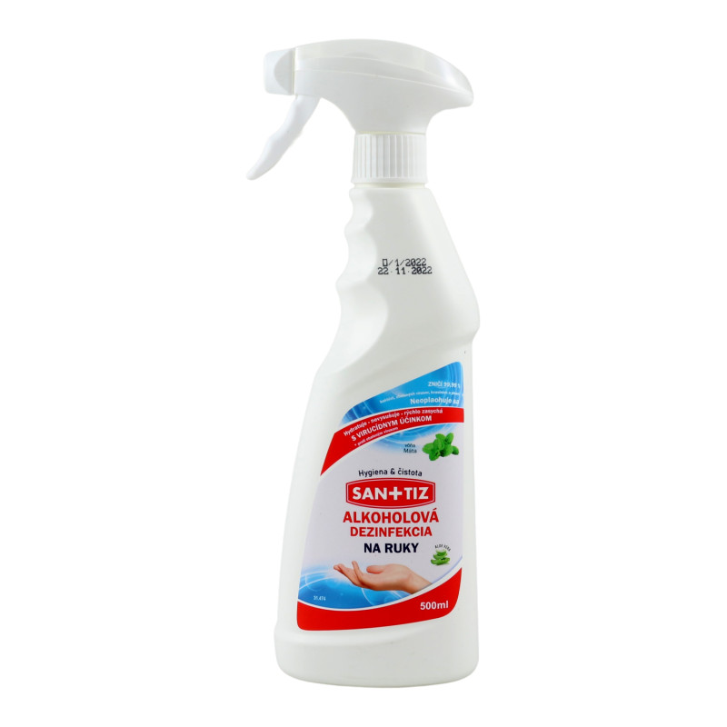 SANITIZ dezinfekcia s rozprašovačom 500ml SANITIZ dezinfekcia s rozprašovačom 500ml – Obrázok 1