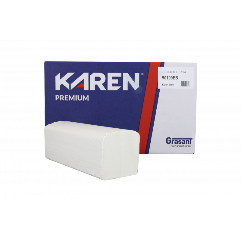 ZZ skladané papierové utierky biele KAREN 2vrst. 25x20cm (3000ks) ZZ skladané papierové utierky biele KAREN 2vrst. 25x20cm (3000ks) – Obrázok 1