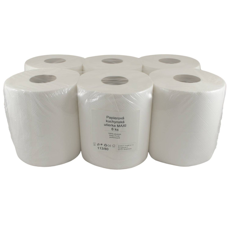 Papierové utierky MAXI Ø 18 CM, 80 M (6ks) Centerfeed Papierové utierky MAXI Ø 18 CM, 80 M (6ks) Centerfeed – Obrázok 1