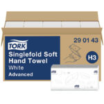 Tork Singlefold jemné papierové utierky, biele H3 – 3750 ks