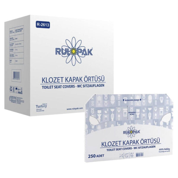 Papierové podložky na WC sedátka, 100% celulóza, 1vrst., 250 ks