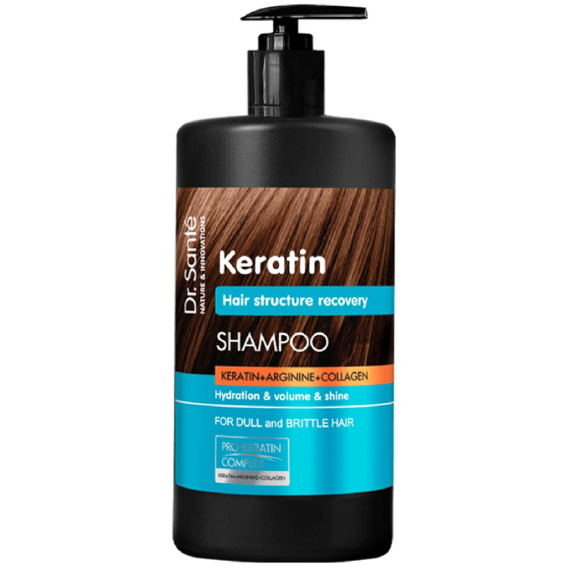 Dr. Santé Keratin šampón na vlasy s výťažkami keratínu 1l Dr. Santé Keratin šampón na vlasy s výťažkami keratínu 1l – Obrázok 1