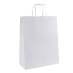 Papierová taška biela s papierovým motúzom 250x150x290cm - 50ks