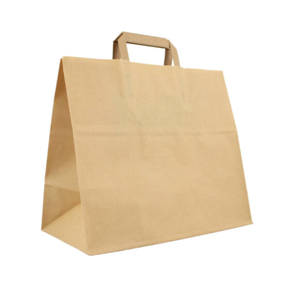 Papierová taška hnedá s papierovým uchom 32x16x27cm - 50ks