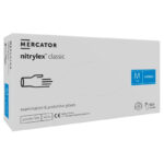 Nitrilové rukavice jednorázové MERCATOR nitrylex classic – biele M 100ks