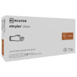 Nitrilové rukavice jednorázové MERCATOR nitrylex classic – biele XL 100ks