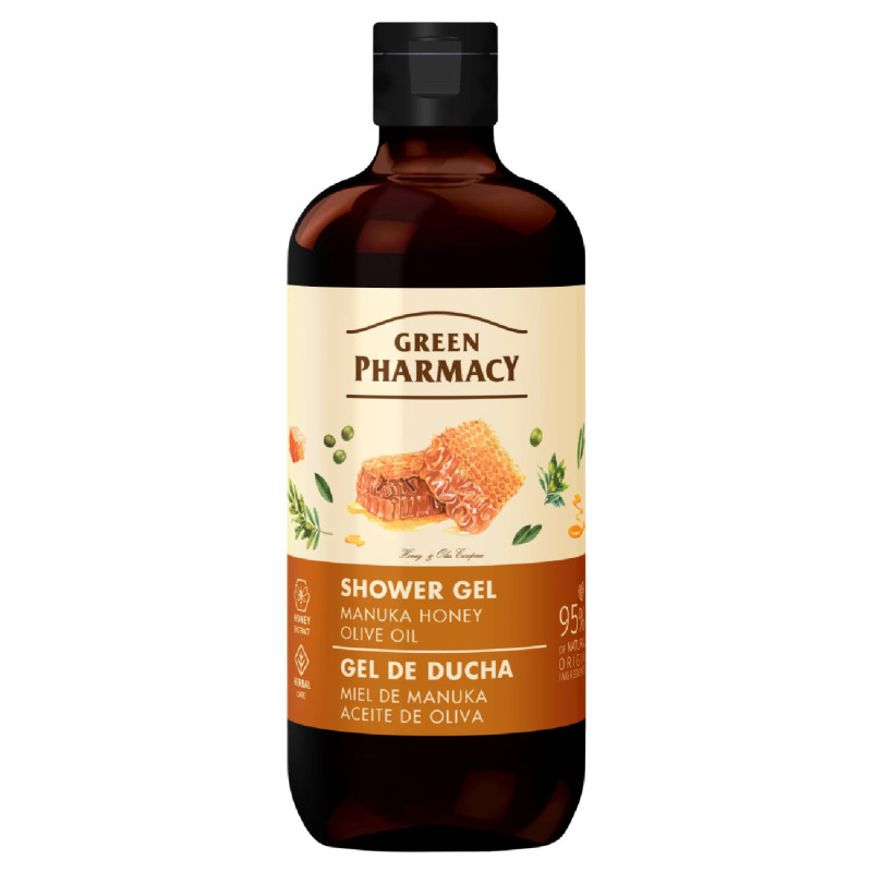 Green Pharmacy sprchový gél z manuka medu a olivového oleja 500ml Green Pharmacy sprchový gél z manuka medu a olivového oleja 500ml – Obrázok 1