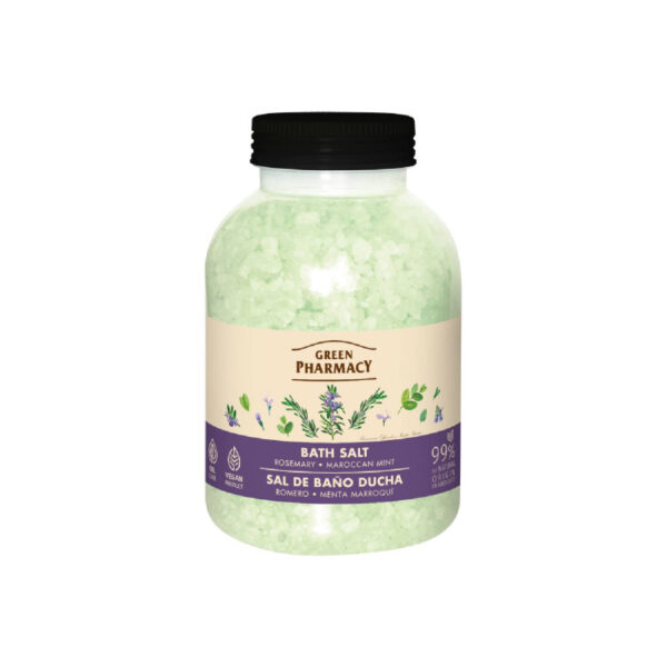 Green Pharmacy Soľ do kúpeľa 1000 g - Rosemary & Maroccan mint