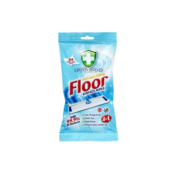 Green shield Floor 4 in 1  Anti-bacterial vlhčené čistiace obrúsky - 24 ks