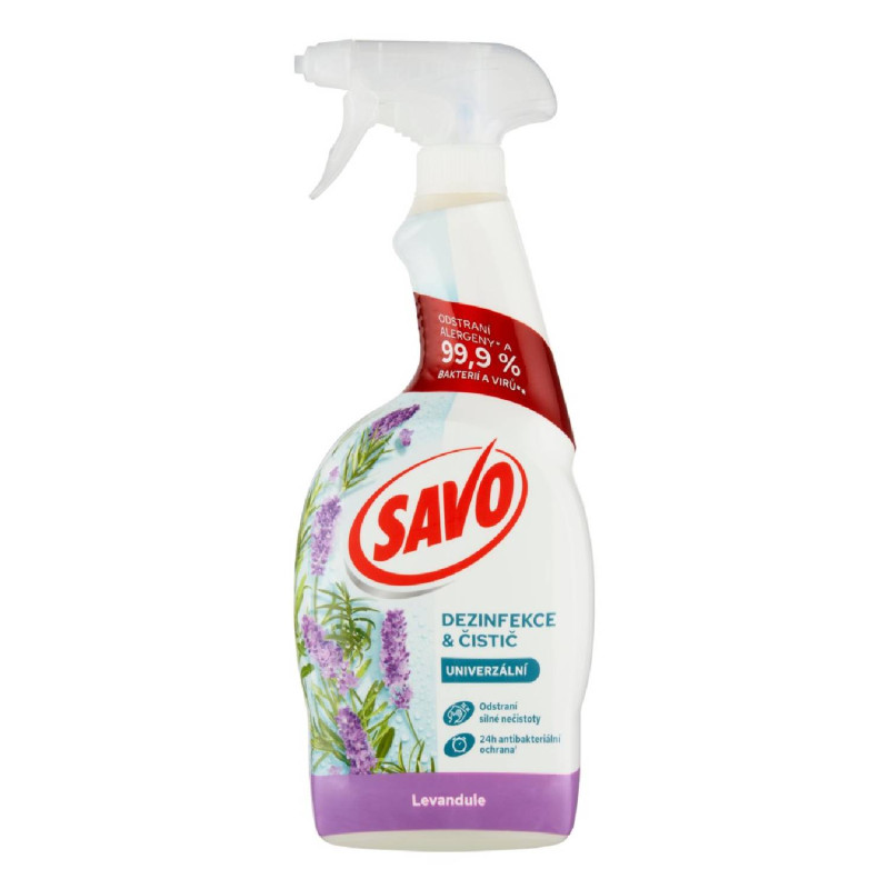 Savo antibakteriálny- univerzálny sprej levanduľa 700 ml Savo antibakteriálny- univerzálny sprej levanduľa 700 ml – Obrázok 1
