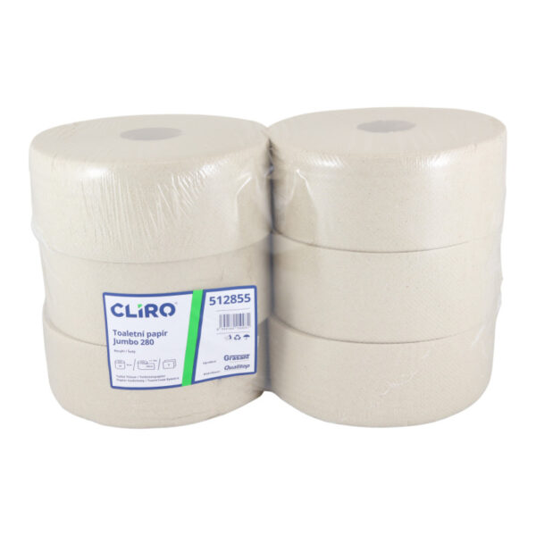 Toaletný papier CLIRO JUMBO Ø 28 CM, 300 M  (6ks)