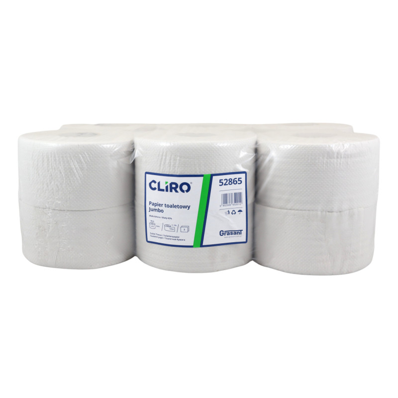 Toaletný papier JUMBO Ø18 cm, 135 m 2vrst.65%belosť (12ks) Toaletný papier JUMBO Ø18 cm, 135 m 2vrst.65%belosť (12ks) – Obrázok 1