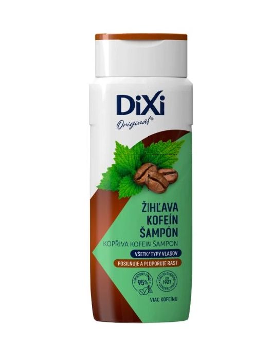Dixi Žihľava a Kofeín šampón na vlasy 400ml Dixi Žihľava a Kofeín šampón na vlasy 400ml – Obrázok 1