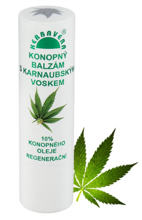 Herbavera konopný balzam na pery 4,5g Herbavera Konopný balzam na pery – ochrana a regenerácia suchých pier 4,5 g – Obrázok 1