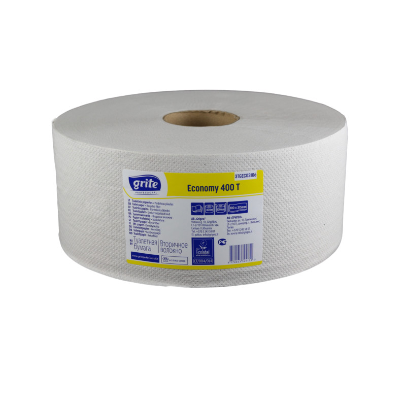 Toaletný papier JUMBO 240 -GRITE 400m 1vrst. economy profi (6ks) Toaletný papier JUMBO 240 -GRITE 400m 1vrst. economy profi (6ks) – Obrázok 1