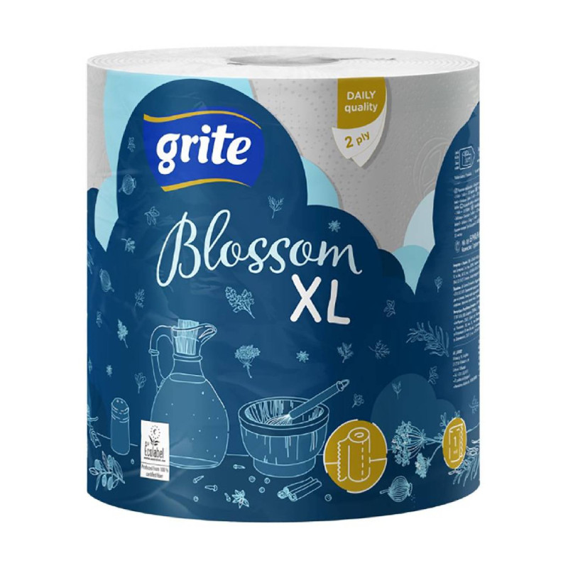 Papierová kuchynská utierka Grite Blossom XL, 100% celulóza 2vrst. 1ks Papierová kuchynská utierka Grite Blossom XL, 100% celulóza 2vrst. 1ks – Obrázok 1
