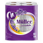 Toaletný papier Müller Med a Levanduľa 100% celulóza, 3vrst., 8 ks