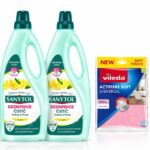 Sanytol DUO pack - univerzálny čistič 1L Lemon + Vileda univerzálna handrička 1ks