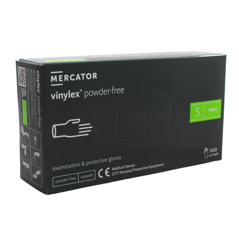 Vinylové rukavice MERCATOR S 100ks Vinylové rukavice MERCATOR S 100ks – Obrázok 1