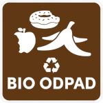 Samolepka/nálepka/označenie na separovaný odpad – BIO ODPAD, 15 x 15 cm