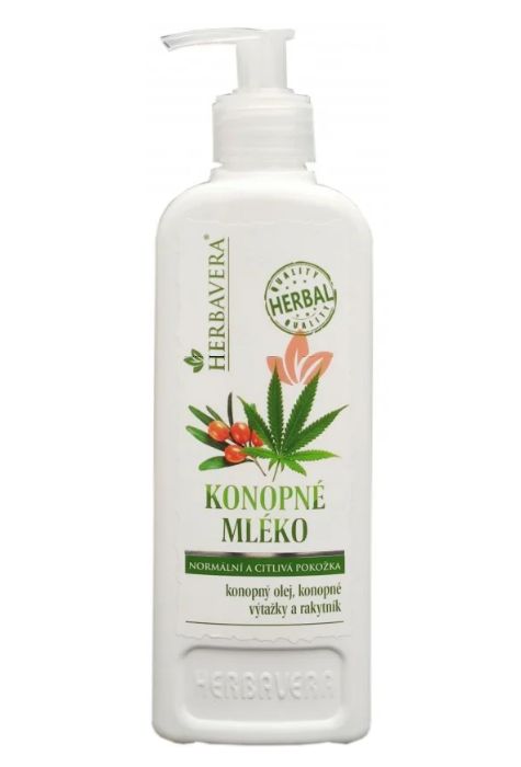 Herbavera Konopné telové mlieko 400 ml s dávkovačom – intenzívna hydratácia a starostlivosť o pokožku Herbavera Konopné telové mlieko 400 ml s dávkovačom – intenzívna hydratácia a starostlivosť o pokožku – Obrázok 1