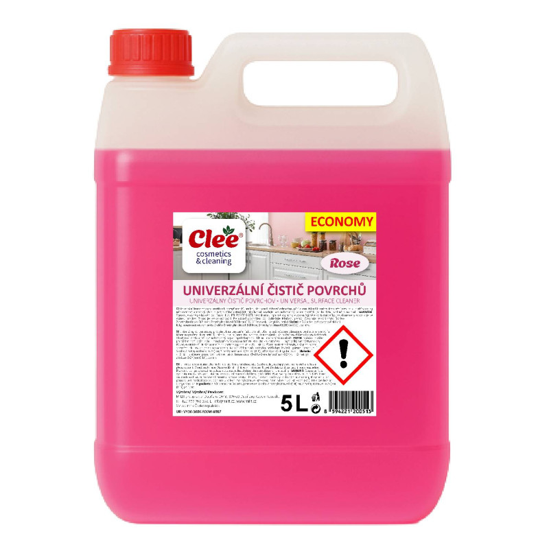 CLEE Univerzálny čistič povrchov ROSE 5L CLEE Univerzálny čistič povrchov ROSE 5L – Obrázok 1