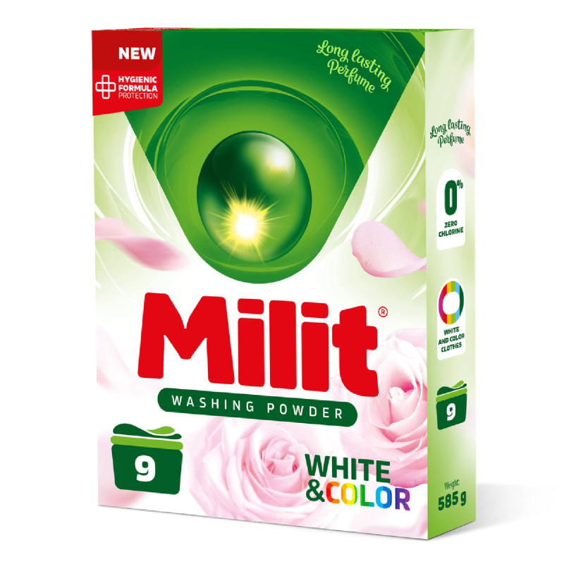 MILIT prací prášok WHITE & COLOR 585g - 9PD MILIT prací prášok WHITE & COLOR 585g - 9PD – Obrázok 1