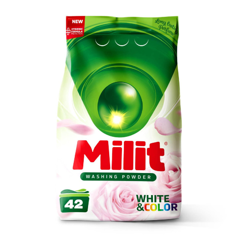 MILIT prací prášok WHITE & COLOR 2,73kg-42PD MILIT prací prášok WHITE & COLOR 2,73kg-42PD – Obrázok 1