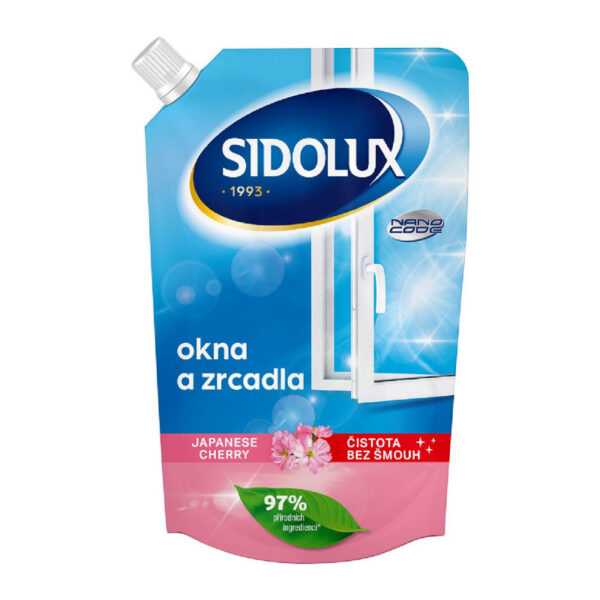 SIDOLUX na okná a zrkadlá s NANO technológiou Japanese Cherry – náhradná náplň 500ml