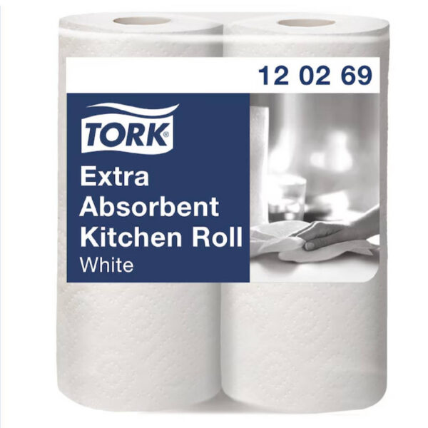 Tork extra absorpčné kuchynské utierky v kotúči, biele - 2ks