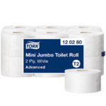 Tork Mini Jumbo toaletný papier 170m, biely T2 – 12ks