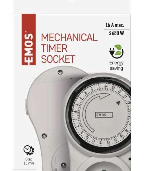 Časovač-mechanická spínacia zásuvka TF-16 1ks