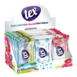 TEX vreckové hygienické vlhčené utierky Soft color mix – 15ks